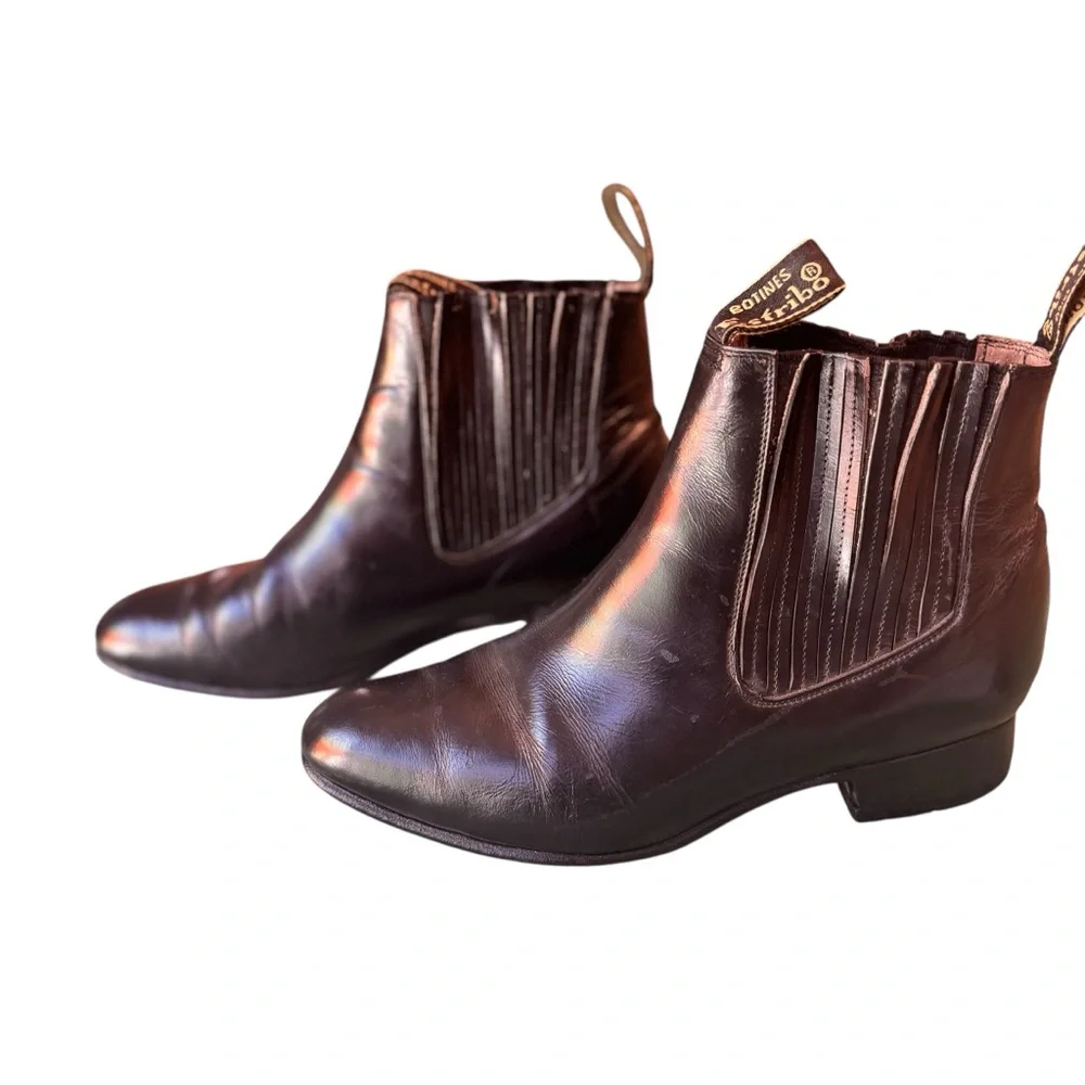 Botines Estribo Black Leather Chelsea Boots Handmade in Mexico Men’s Size 8 EUC